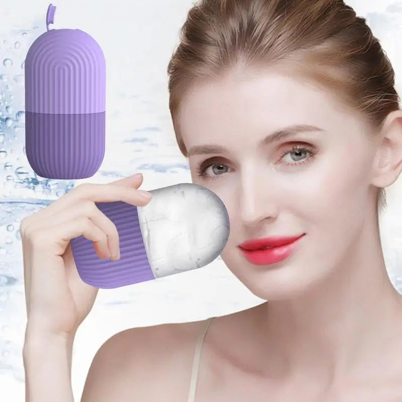 Silicone Ice Facial Roller for Reusable Skincare Treatment