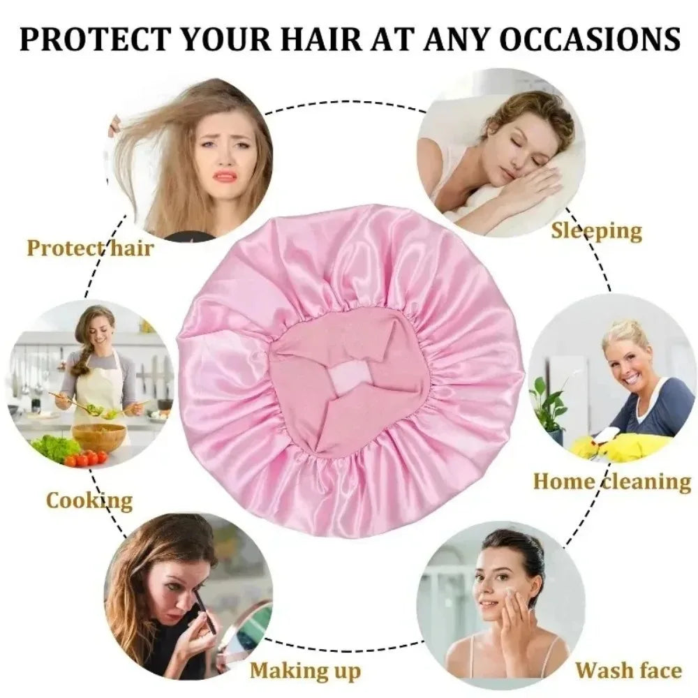 Heatless Curling Rod Night Cap & Headband Set | Soft Sleep Curlers for Heat-Free Waves