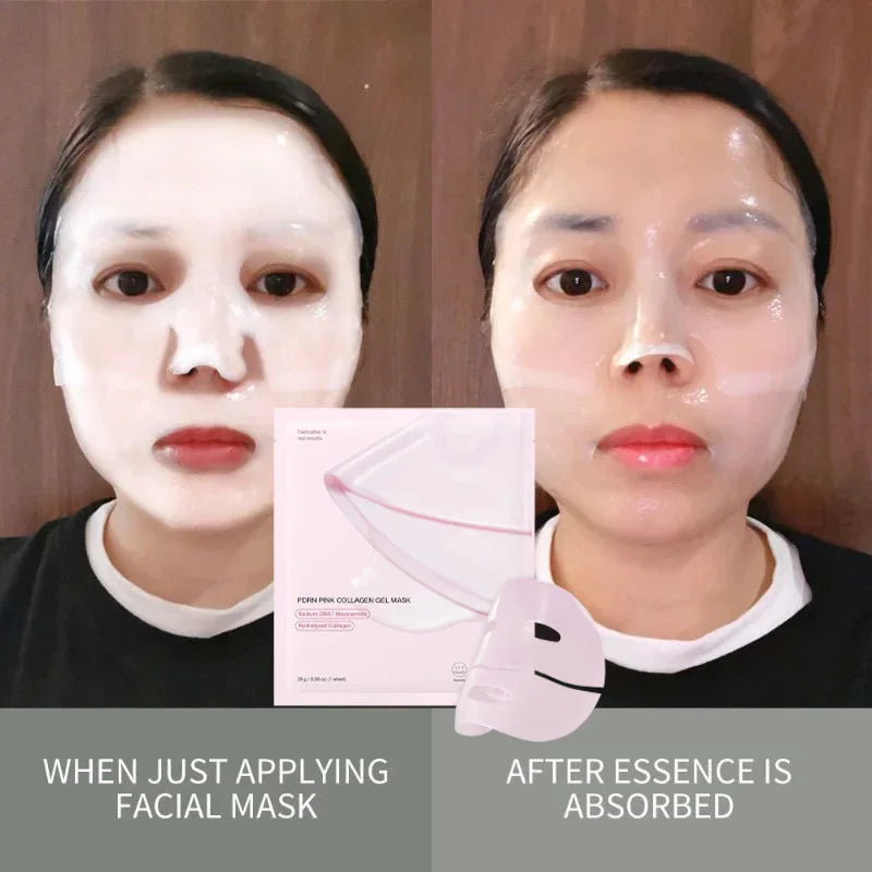 Pink Salmon Powder Collagen Hydrogel Mask – Deep Hydration & Firming Anti-Aging Care