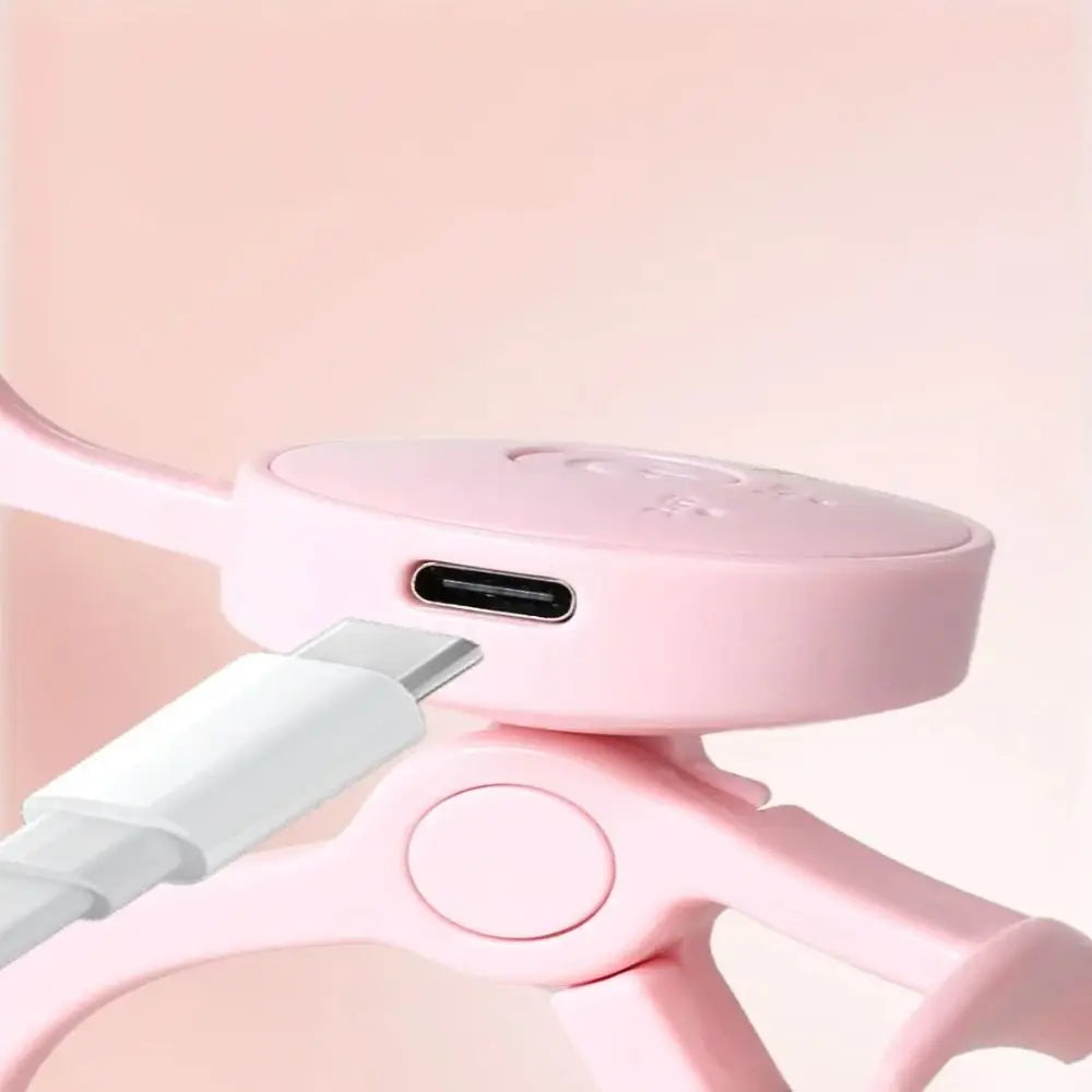 Portable Electric Heated Eyelash Curler – Safe Silicone Pad & Long-Lasting Lift