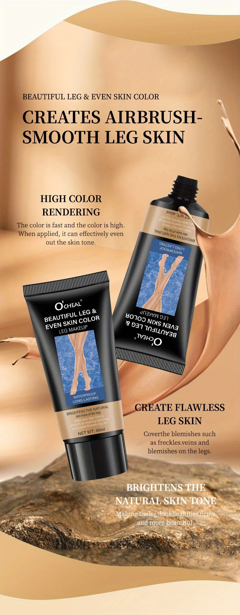 Full Coverage Waterproof Body Concealer Cream – Instant Flawless Skin, Tattoo & Blemish Cover for All Skin Types