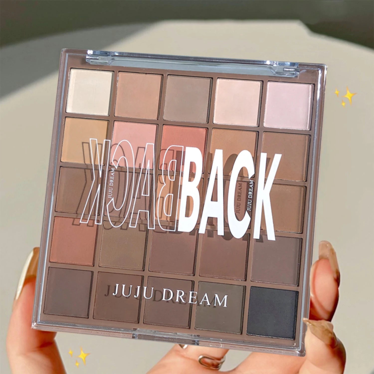 Matte brown nude eyeshadow palette in 25 colors,  waterproof and sweatproof