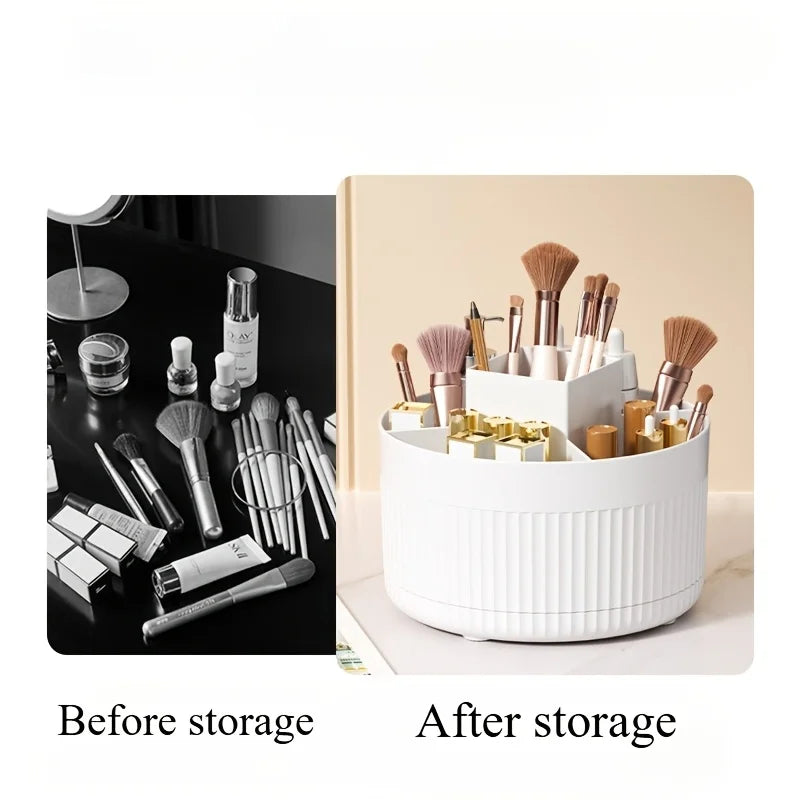 Desktop Rotating Makeup Organizer, Storage Box, Versatile Holder for Brushes, Office Supplies, Bathroom Dresser