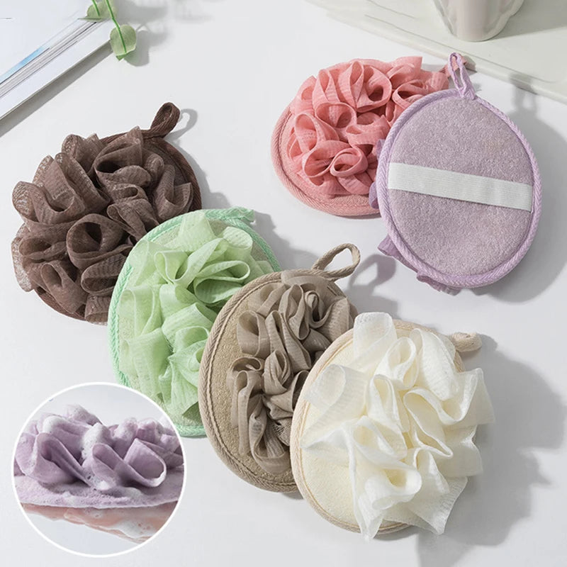 Ergonomic PE Bath Scrubber Sponge Deep Cleansing & Exfoliating Body Mesh Scrubber for Smooth Skin