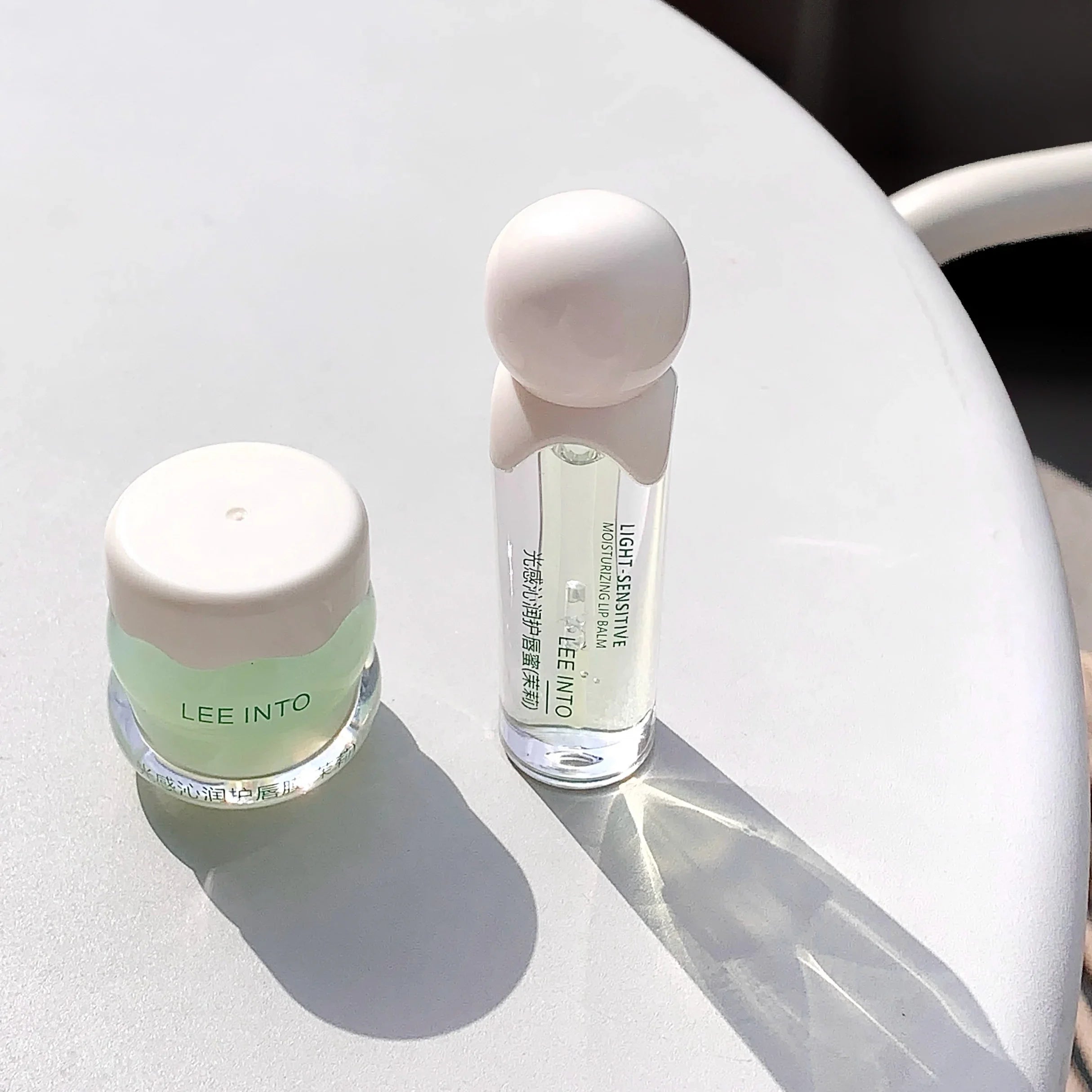 2Pcs Crystal Glass Lip Gloss & Hydrating Lip Mask Set – Non-Sticky Plumping Lip Care Duo