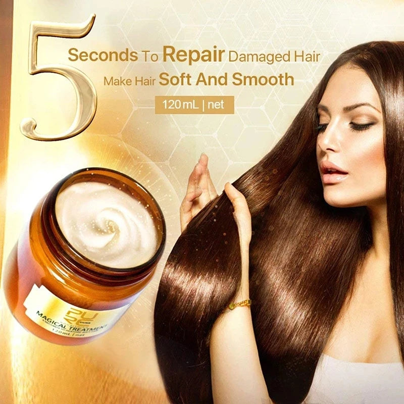 120ml Magical Keratin & Argan Oil Hair Mask – 5-Second Hydrating Treatment for Damaged Hair