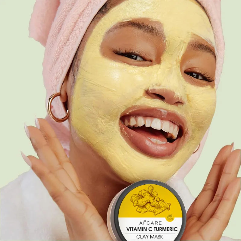4-Piece Clay Facial Mask Set (320g) | Turmeric, Green Tea, Dead Sea Mud & Rose Clay