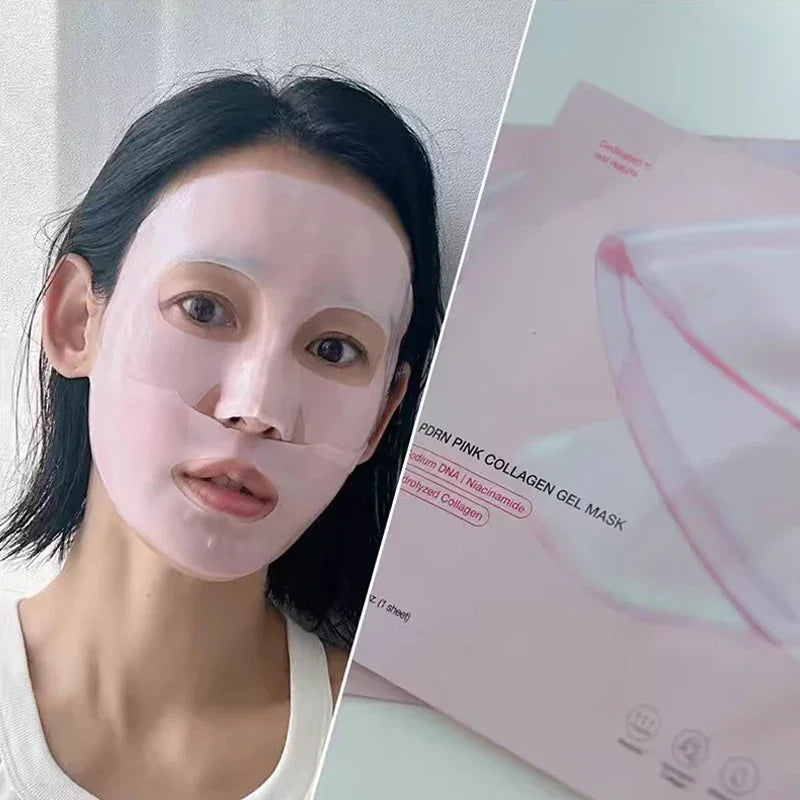 Pink Salmon Powder Collagen Hydrogel Mask – Deep Hydration & Firming Anti-Aging Care