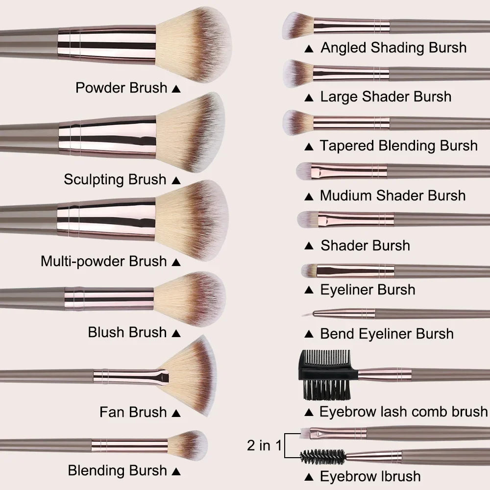 Velvet Touch 20-Piece Master Makeup Brush Set