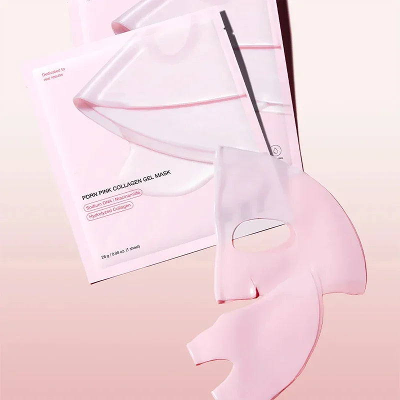 Pink Salmon Powder Collagen Hydrogel Mask – Deep Hydration & Firming Anti-Aging Care