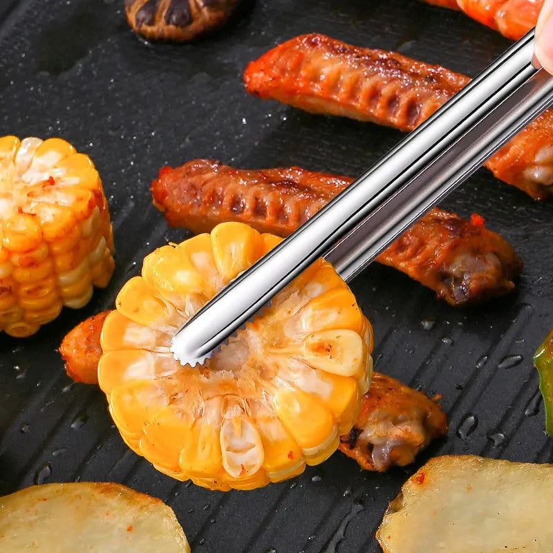 Stainless Steel Food Clip Tongs – Ergonomic Non-Slip Kitchen & Grill Utensil