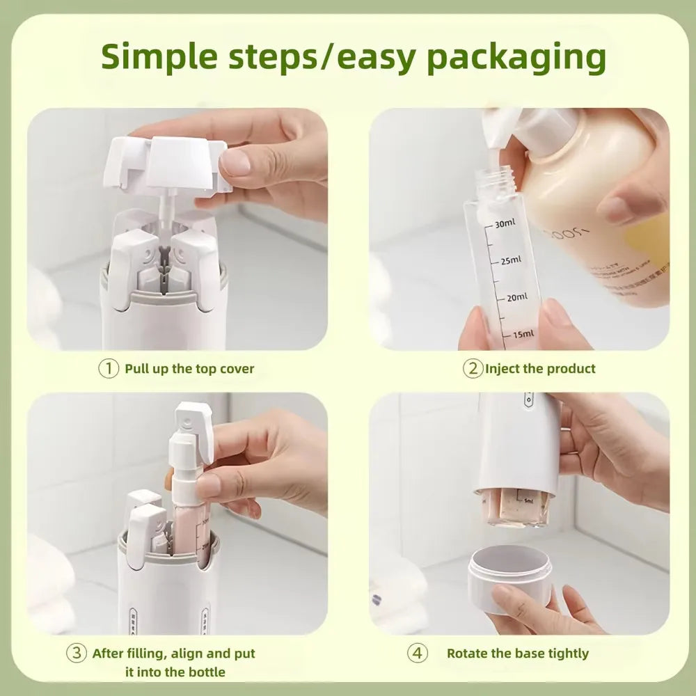 Portable Toiletries Container Set for Shampoo, Lotion & Soap (TSA Approved)