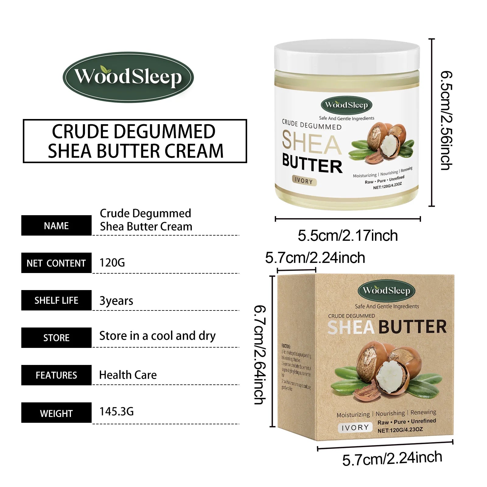 Shea Butter Multi-Purpose Nourishing Cream – Deep Hydration for Face, Hands & Body (120g)