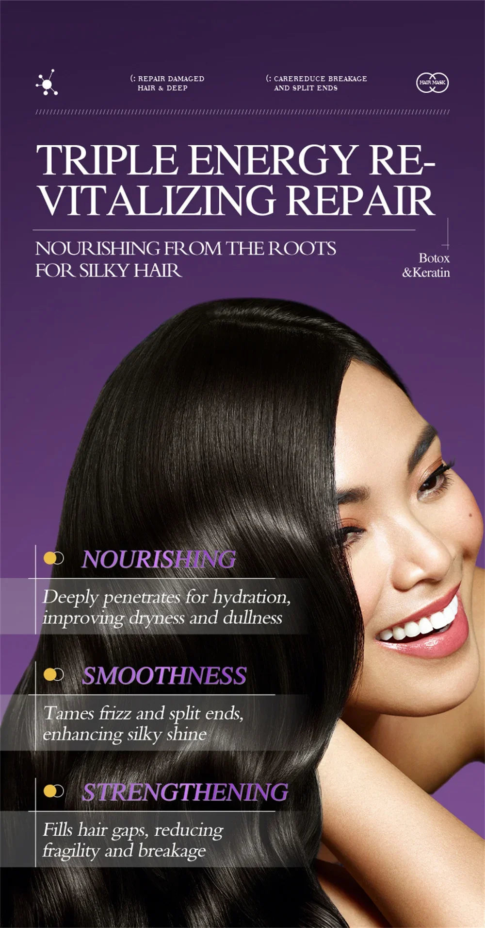 Magical Keratin Hair Mask | 5-Second Repair for Damaged & Frizzy Hair