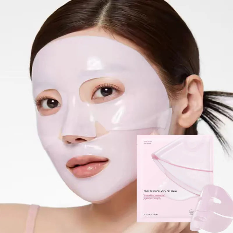 Pink Salmon Powder Collagen Hydrogel Mask – Deep Hydration & Firming Anti-Aging Care