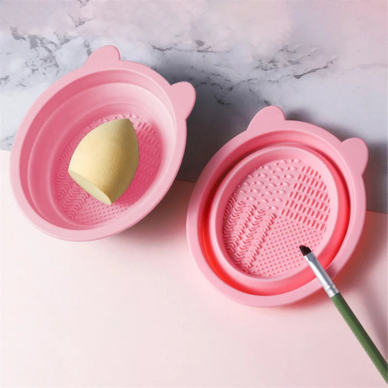 All-in-One Facial Cleansing & Makeup Tool Set | Silicone Face Brush, Cleansing Bowl & Sponge