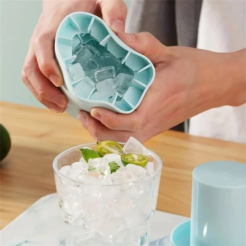 Silicone Cylinder Ice Cube Mold & Ice Bucket – Flexible Squeeze-Release Ice Maker