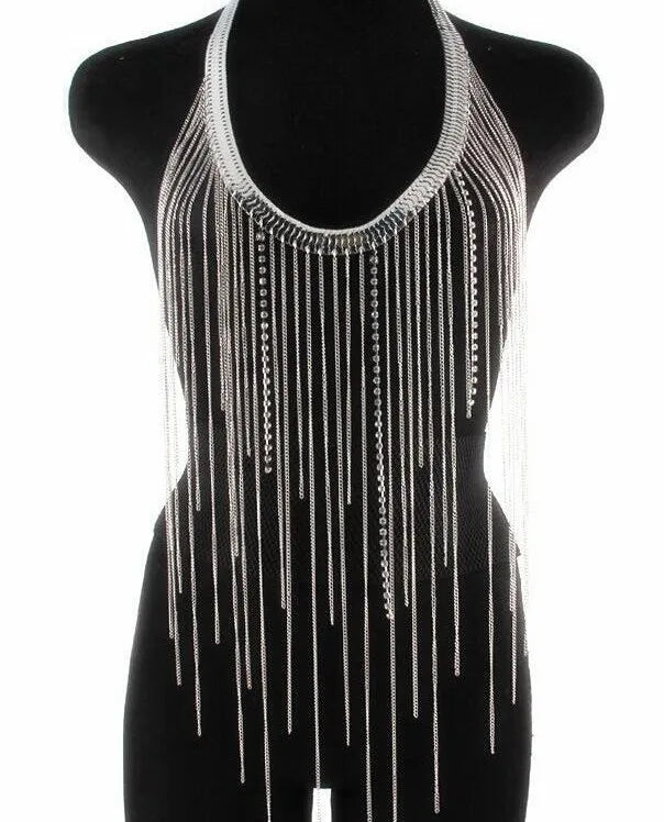 Elegant Round Body Chain Necklace – Stylish Fashion Clothing Accessory for Parties & Events