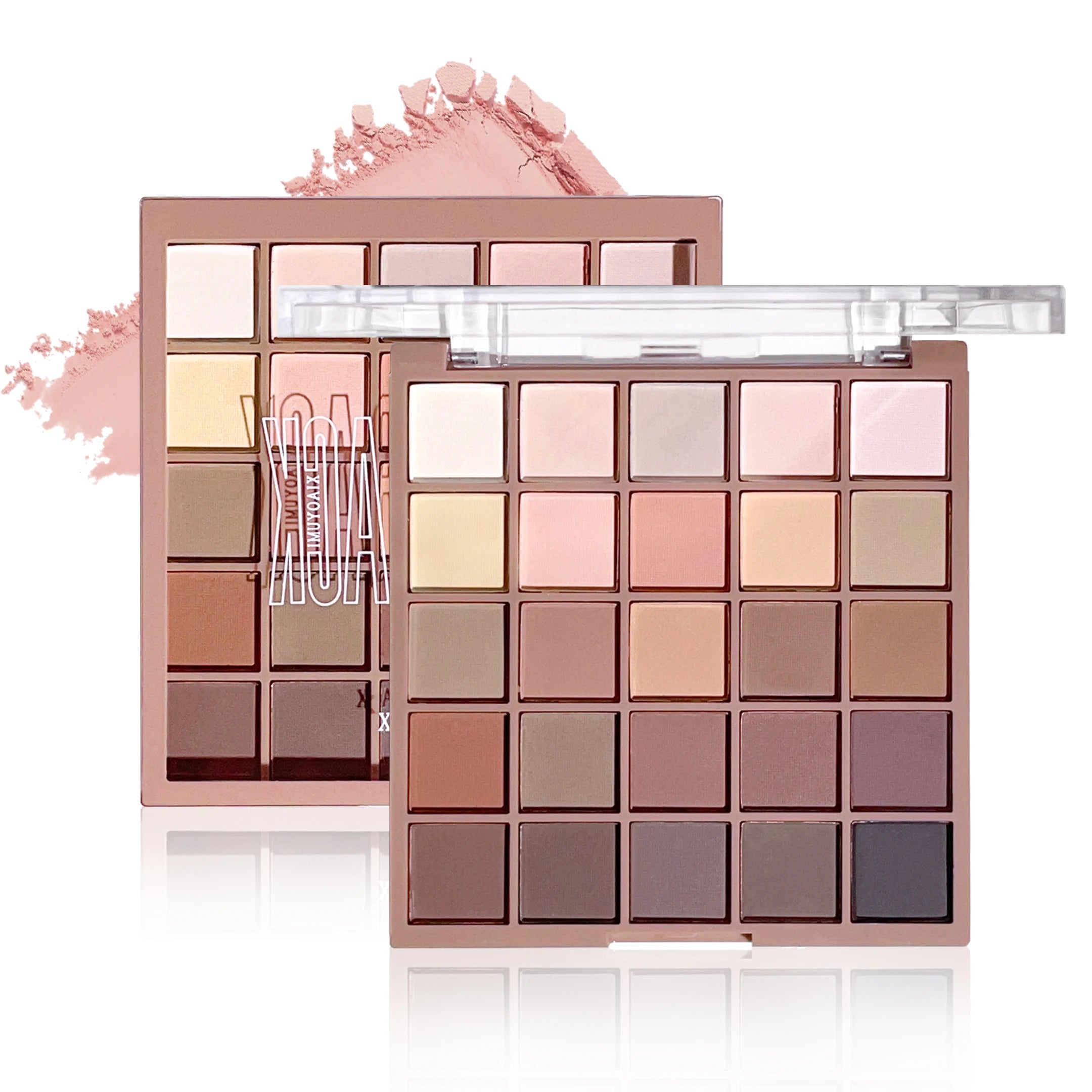 Matte brown nude eyeshadow palette in 25 colors,  waterproof and sweatproof