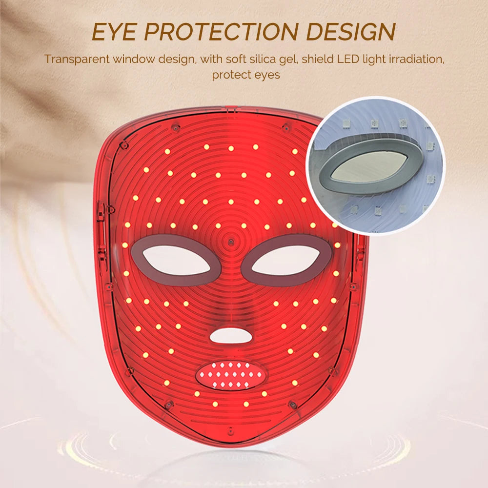 Wireless 7-Color LED Light Therapy Face Mask | Photon Skin Rejuvenation Tool