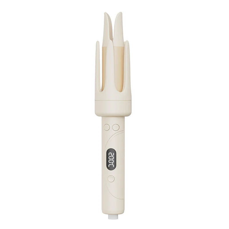 Professional Automatic Ceramic Hair Curler Wand with LED Display | Fast-Curling Long Barrel Iron