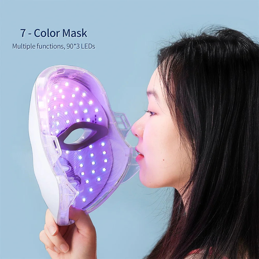 Wireless 7-Color LED Light Therapy Face Mask | Photon Skin Rejuvenation Tool