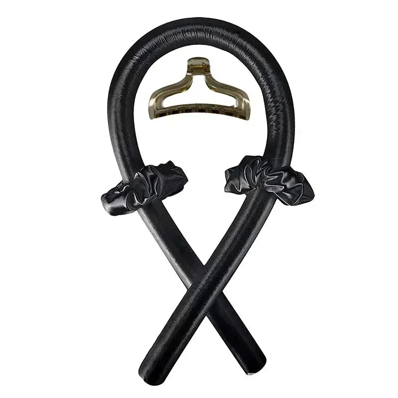 Heatless Curling Rod Night Cap & Headband Set | Soft Sleep Curlers for Heat-Free Waves