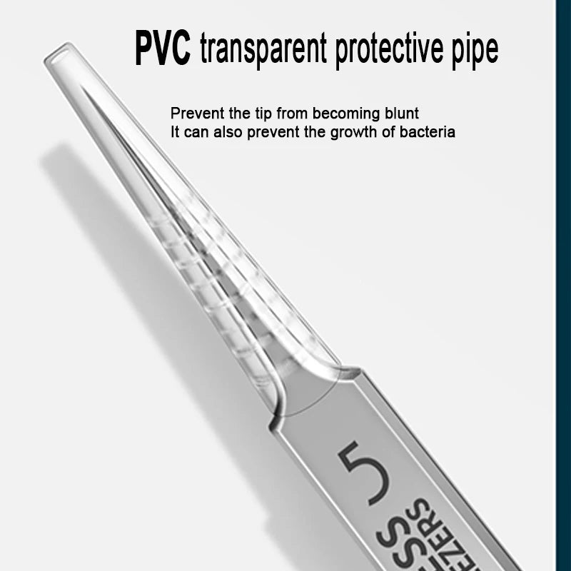 Professional Stainless Steel Blackhead Removal Set (4–5 Pcs) – Acne Needles & Precision Tweezers