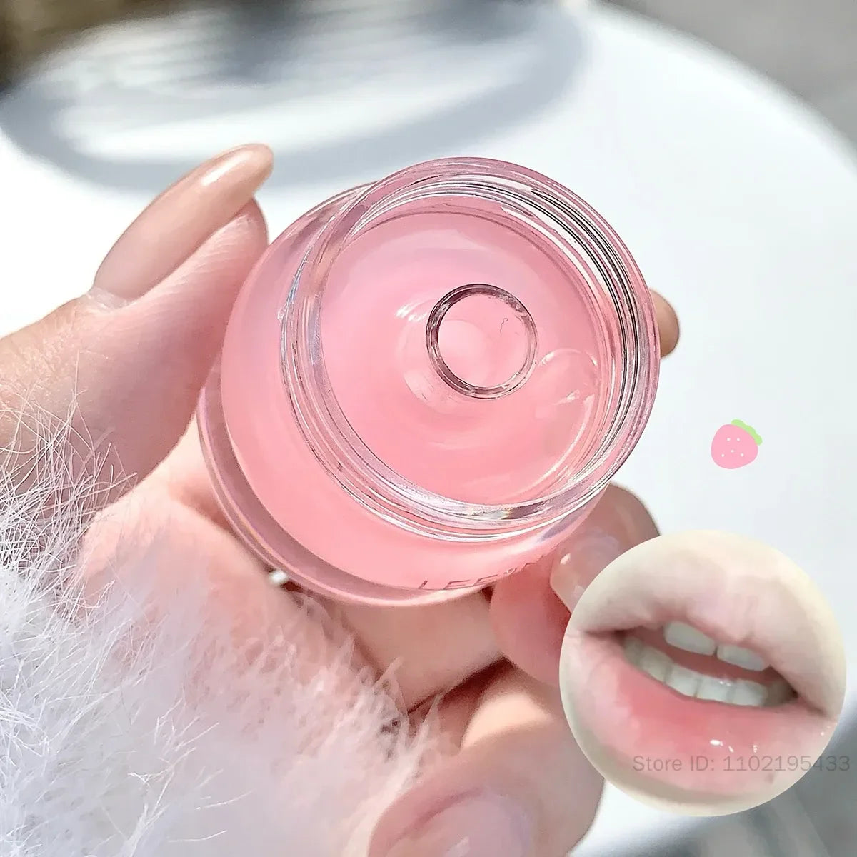 2Pcs Crystal Glass Lip Gloss & Hydrating Lip Mask Set – Non-Sticky Plumping Lip Care Duo