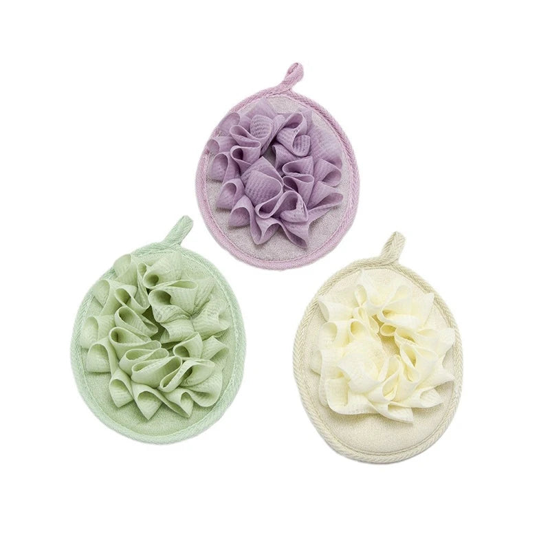 Ergonomic PE Bath Scrubber Sponge Deep Cleansing & Exfoliating Body Mesh Scrubber for Smooth Skin