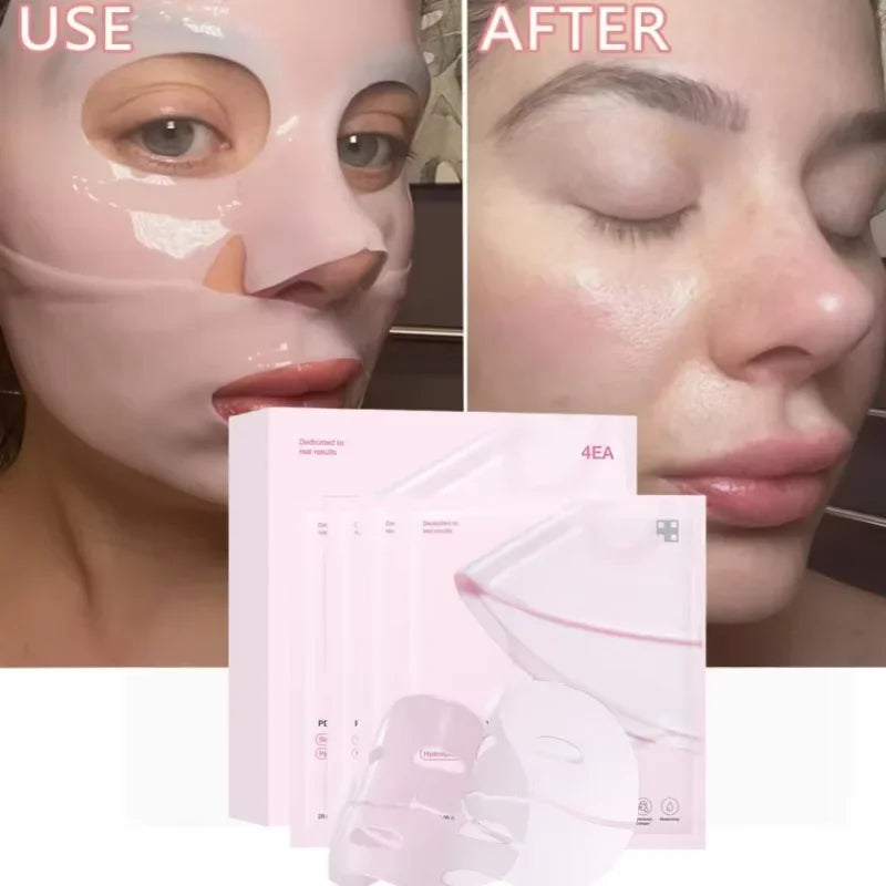 Pink Salmon Powder Collagen Hydrogel Mask – Deep Hydration & Firming Anti-Aging Care