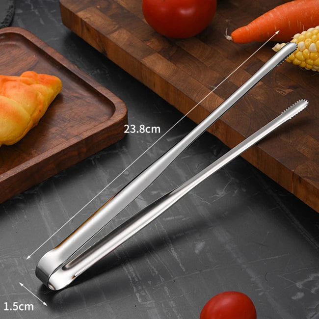 Stainless Steel Food Clip Tongs – Ergonomic Non-Slip Kitchen & Grill Utensil