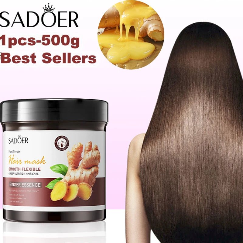 Ginger Keratin Hair Treatment Mask – Fast-Acting Restorative Cream for Soft & Shiny Hair