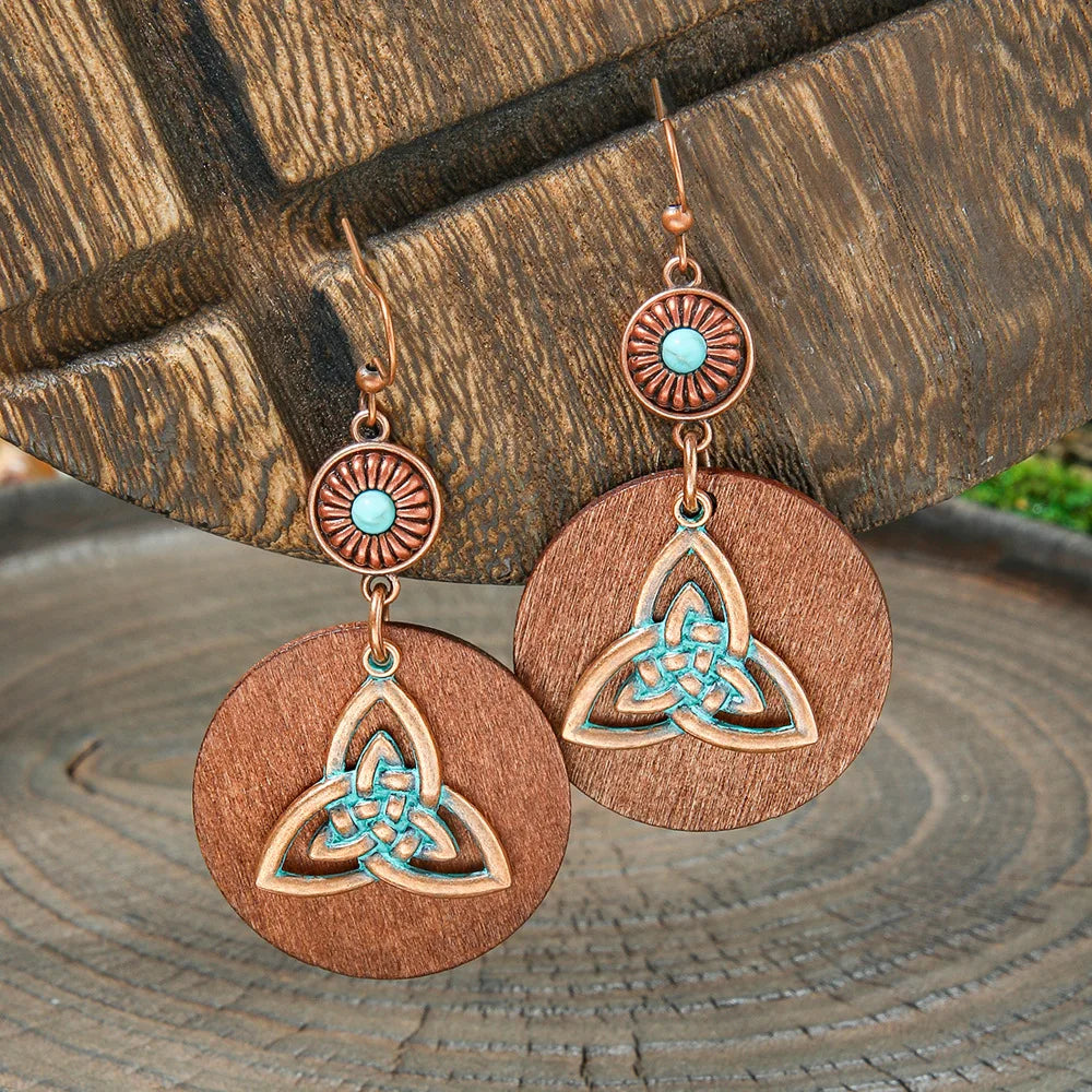 Ethnic Vintage Brown Dangle Earrings | 22 Bohemian Styles