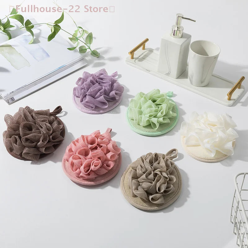 Ergonomic PE Bath Scrubber Sponge Deep Cleansing & Exfoliating Body Mesh Scrubber for Smooth Skin