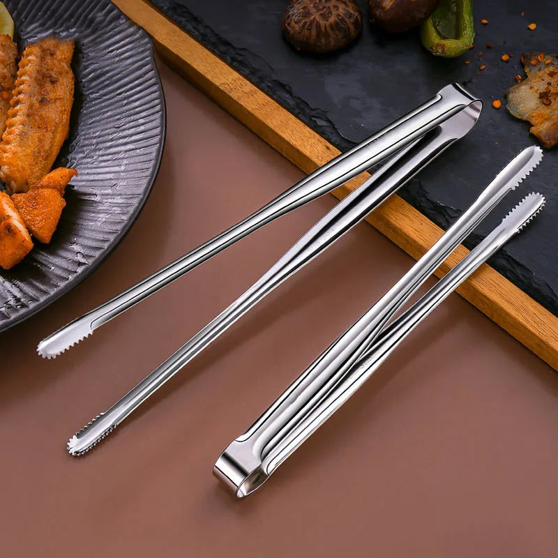 Stainless Steel Food Clip Tongs – Ergonomic Non-Slip Kitchen & Grill Utensil