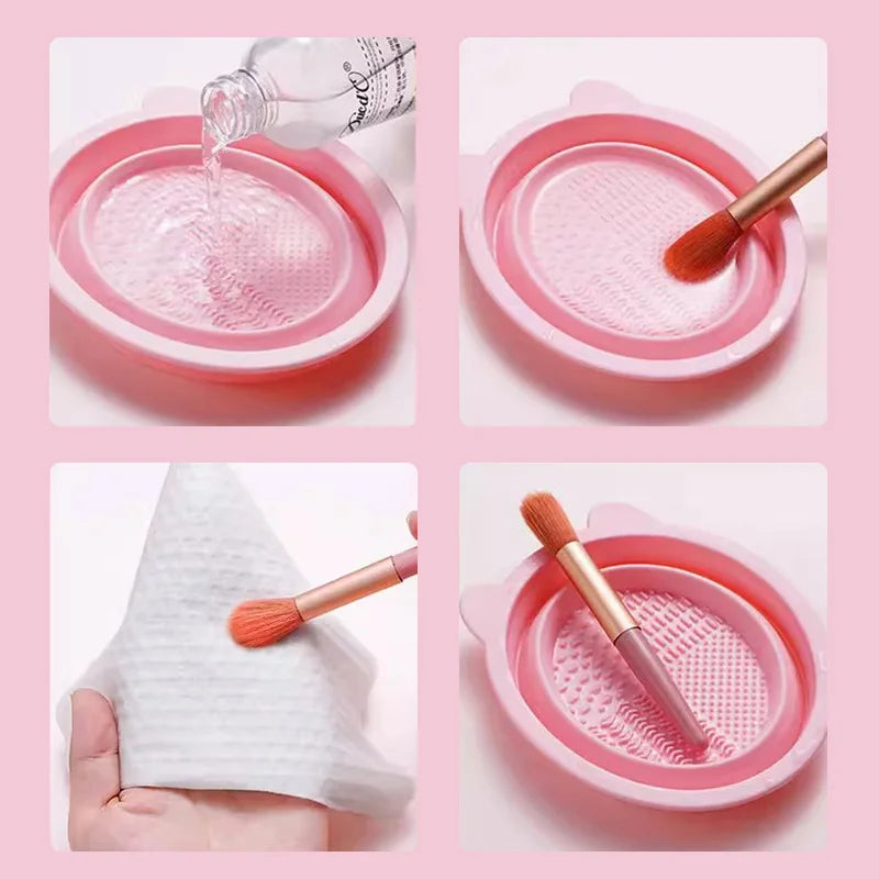 All-in-One Facial Cleansing & Makeup Tool Set | Silicone Face Brush, Cleansing Bowl & Sponge