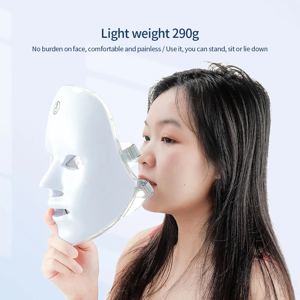 Wireless 7-Color LED Light Therapy Face Mask | Photon Skin Rejuvenation Tool