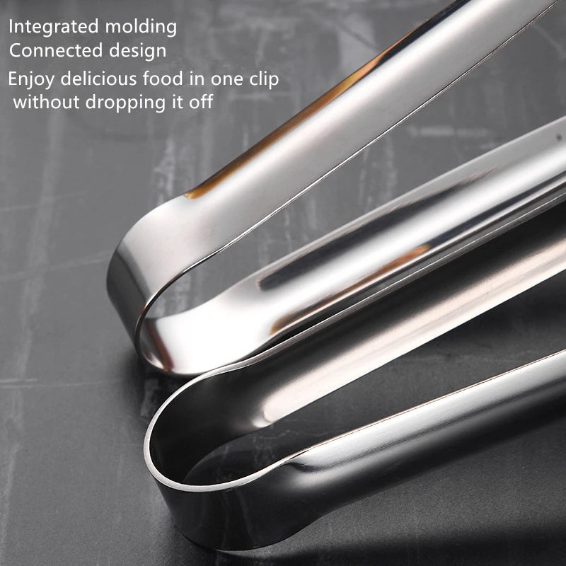 Stainless Steel Food Clip Tongs – Ergonomic Non-Slip Kitchen & Grill Utensil