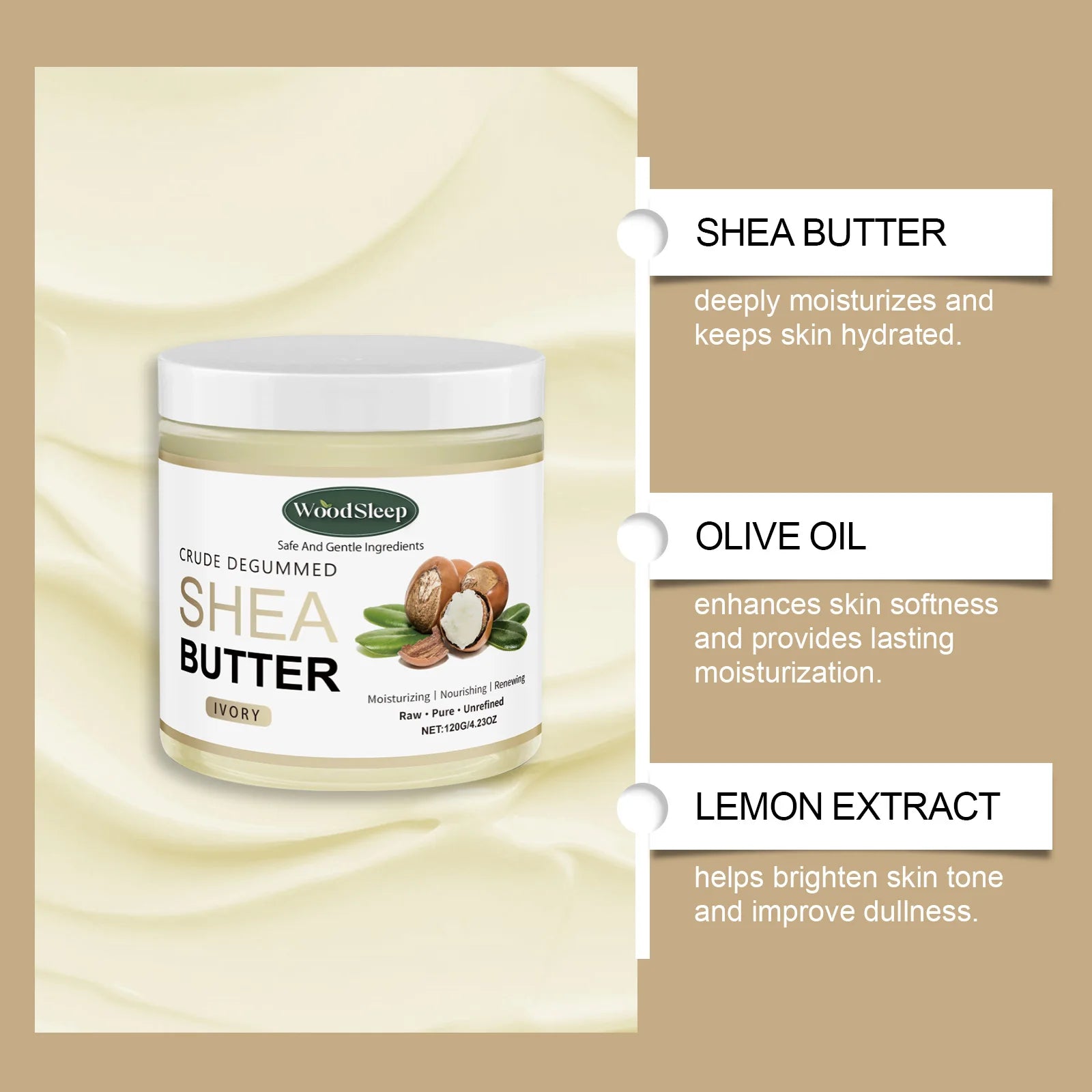 Shea Butter Multi-Purpose Nourishing Cream – Deep Hydration for Face, Hands & Body (120g)