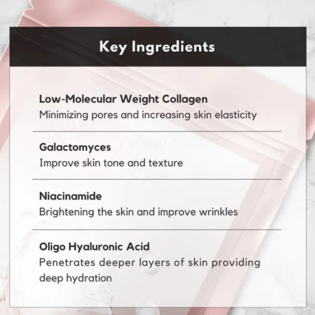 Deep Hydrating Collagen Facial Sheet Mask – Plumping, Anti-Aging & Firming Skin Treatment